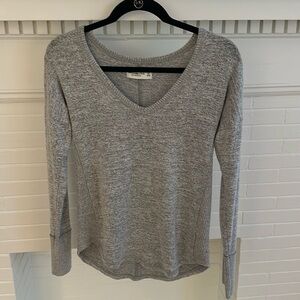 Long Sleeve Gray Top, Abercrombie & Fitch, XS